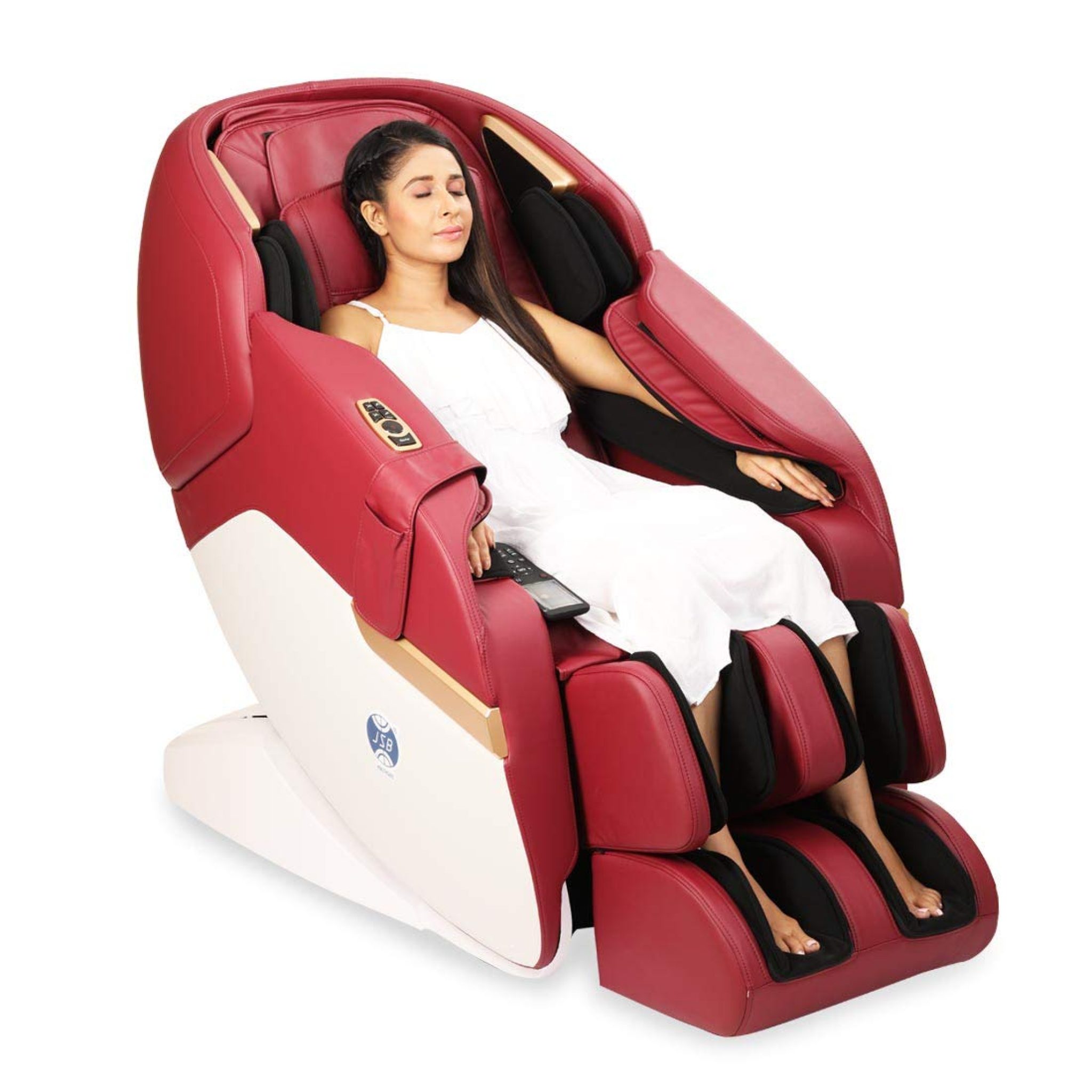 Jsb Mz08 Massage Chair Home Smart Urban Zero Gravity Full Body Red White Price Osbazzar