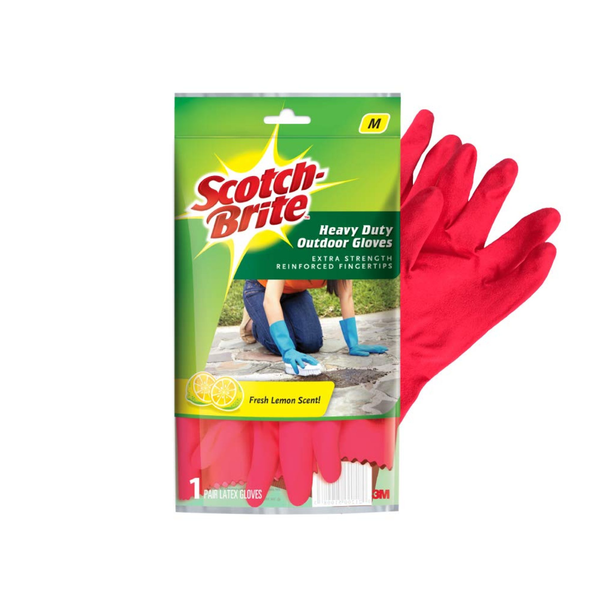 Scotch Brite Heavy Duty Gloves With Fresh Lemon Scent Inner Cotton Lining For Comfort Medium Red 2048x2048 