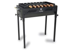 Backyard Charcoal Grill Barbeque with 7 Skewers & Charcoal Tray