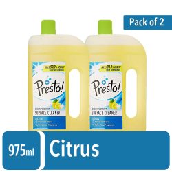 Presto Disinfectant Surface Cleaner Pack of 2 – 975 ml Citrus