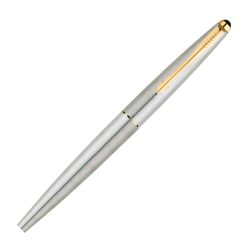 Parker Galaxy Stainless Steel Ball Pen Gold Trim Roller