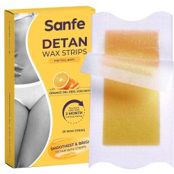 Sanfe Detan Wax Strips Pack of 20 For Legs, Arms, Bikini Line
