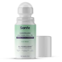 Sanfe Underarm Lightening Roll On For Women with 5% AHA, Glycolic Acid & Salicylic acid