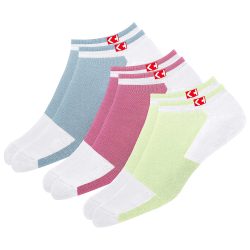 Women Cotton Sports Socks Pack of 3 Multicolor Free Size