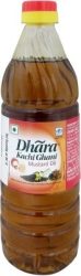 Dhara Kachi Ghani Mustard Oil Plastic Bottle 500ml