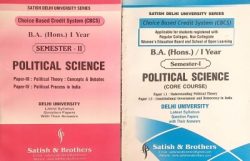 Satish Delhi University CBCS B.A Hons. 1 Year Semester I&II Political Science